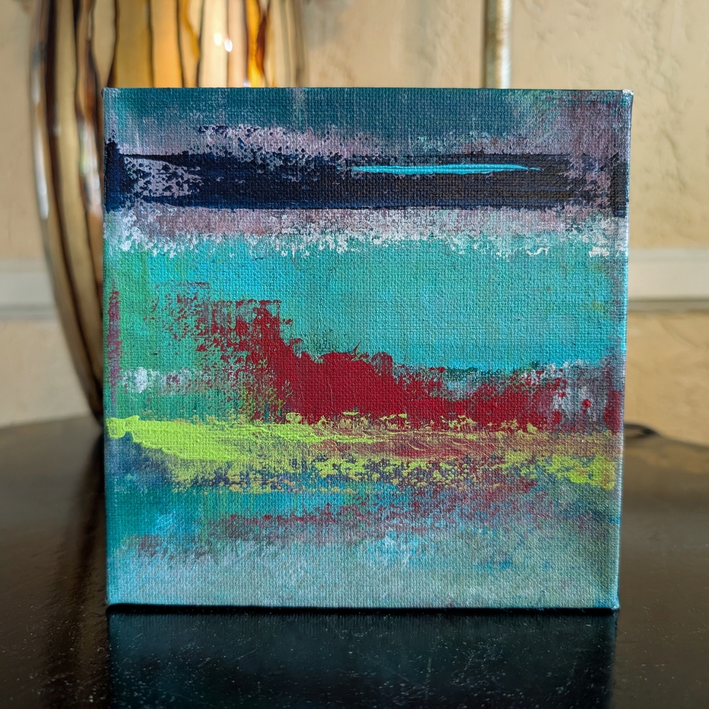 Original Abstract Canvas Art with Vibrant Colors
